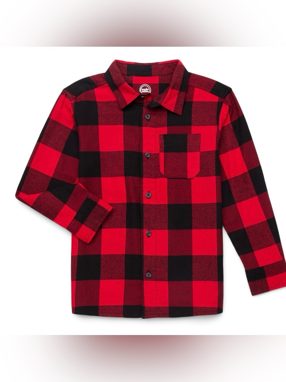 Wonder Nation big boys Red & Black Buffalo Plaid Button-Up Shirt; size: XXL(18)